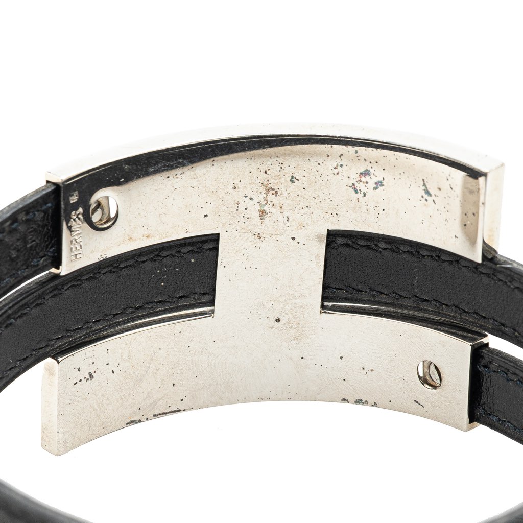 Hermès Leather Pousse Pousse Double Tour Bracelet - 4