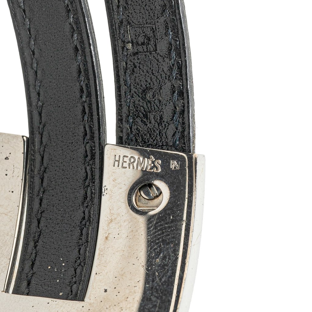 Hermès Leather Pousse Pousse Double Tour Bracelet - 5