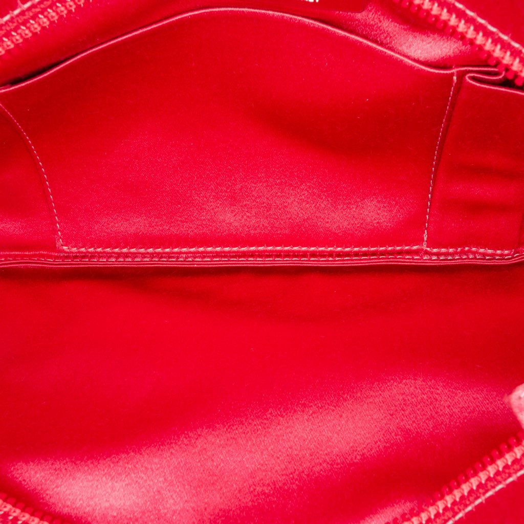 Chanel Satin Diamante Camellia Clutch with Chain - 4