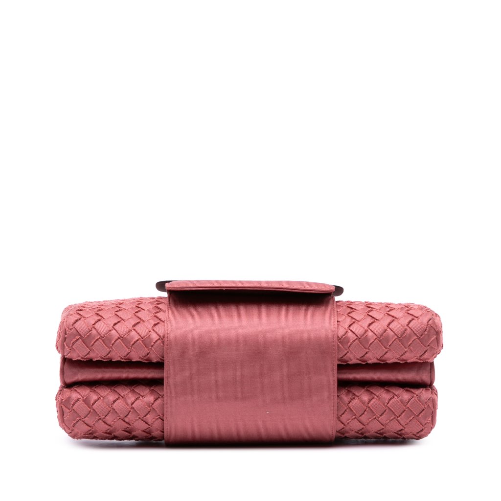 Bottega Veneta Canvas Intrecciato Buckle Flap Handbag - Image 6