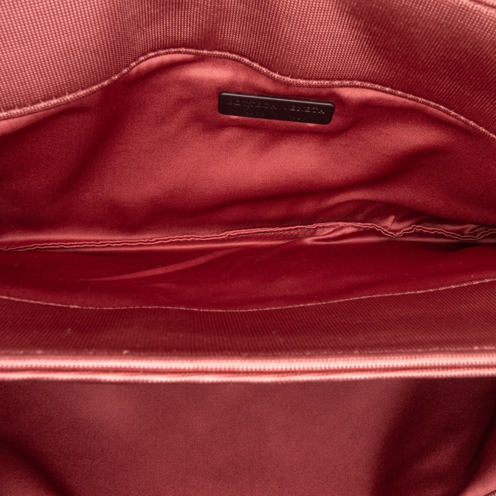 Bottega Veneta Canvas Intrecciato Buckle Flap Handbag - Detail 1