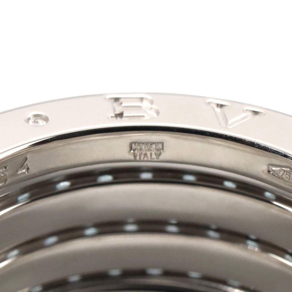 Bvlgari 18K White Gold and Blue Topaz B.Zero1 Three Band Ring - 3