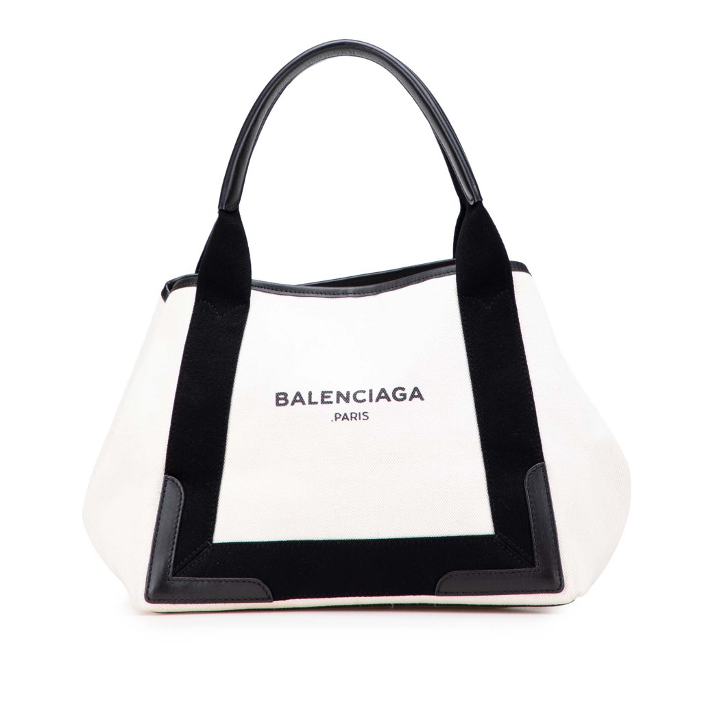 Balenciaga Canvas S Navy Cabas Tote