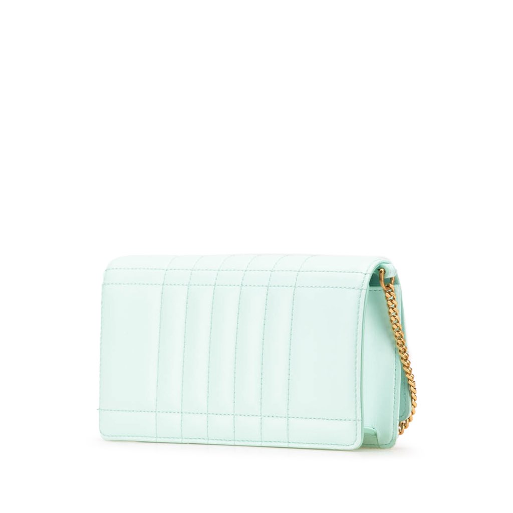 Burberry Quilted Leather Lola Clutch on Chain - 2