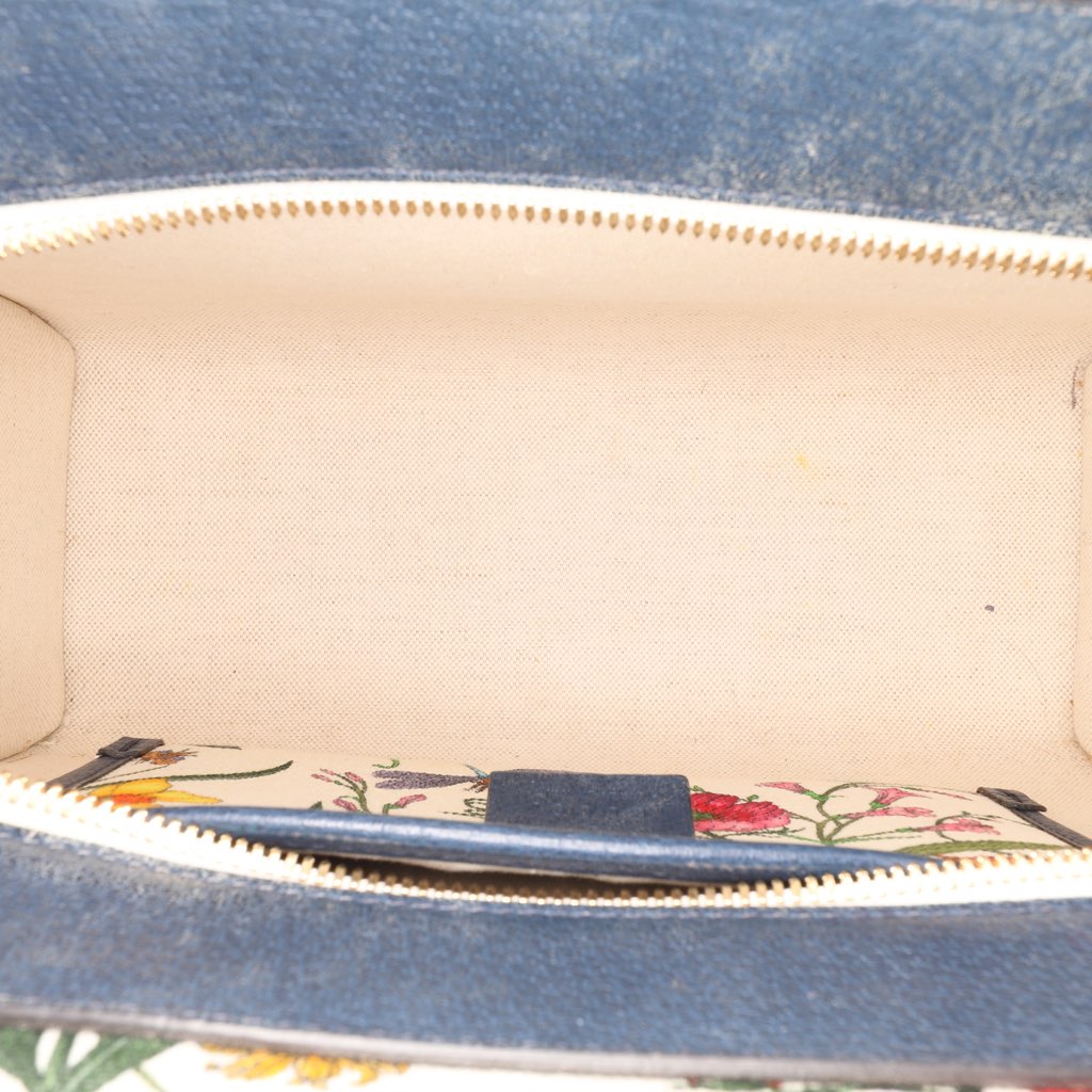 Gucci Medium Canvas Flora Satchel - 4