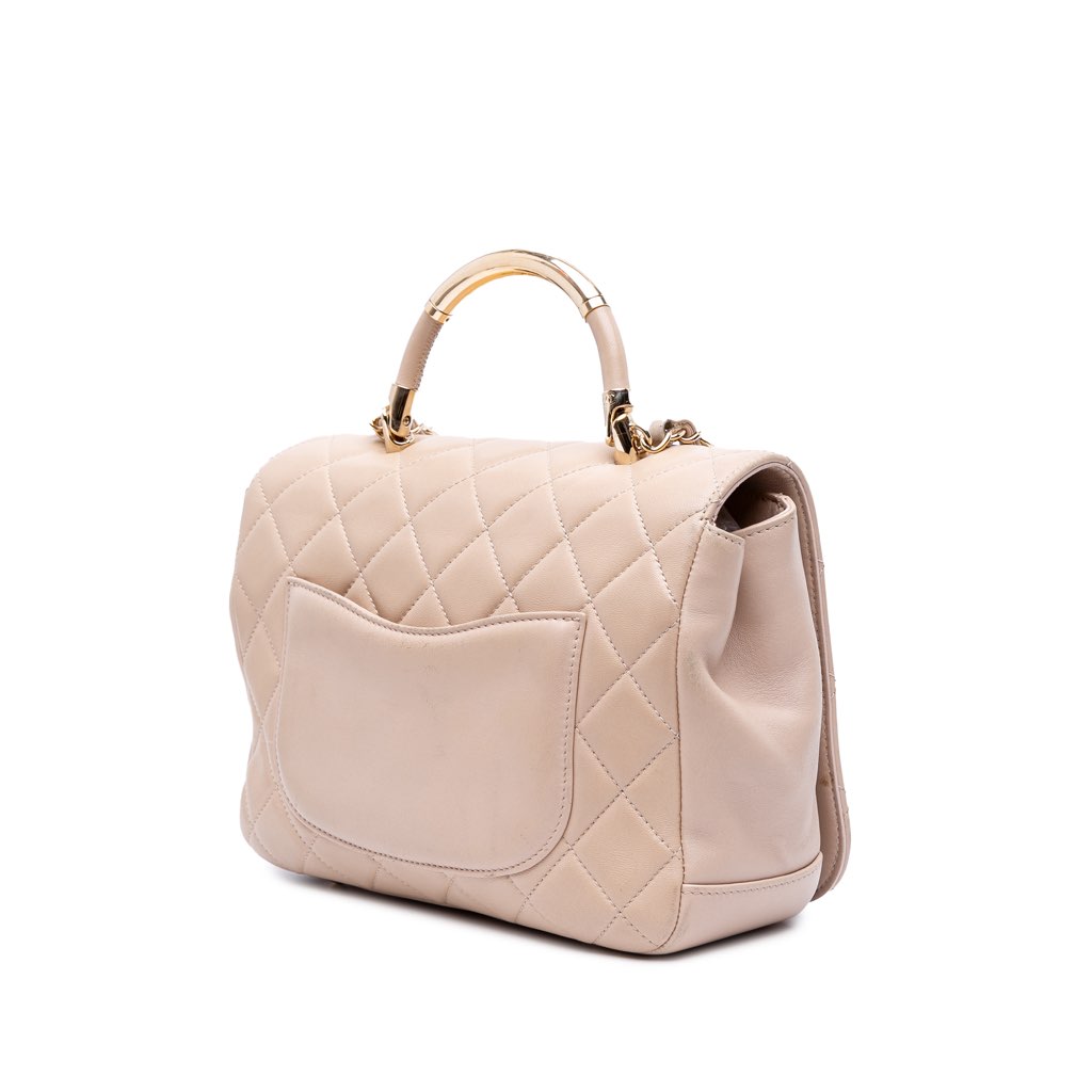 Chanel Medium Quilted Lambskin Carry Chic Flap - Back view