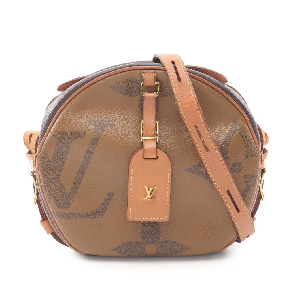 Louis Vuitton Monogram Giant Reverse Boite Chapeau Souple Brown Canvas Good - Front View