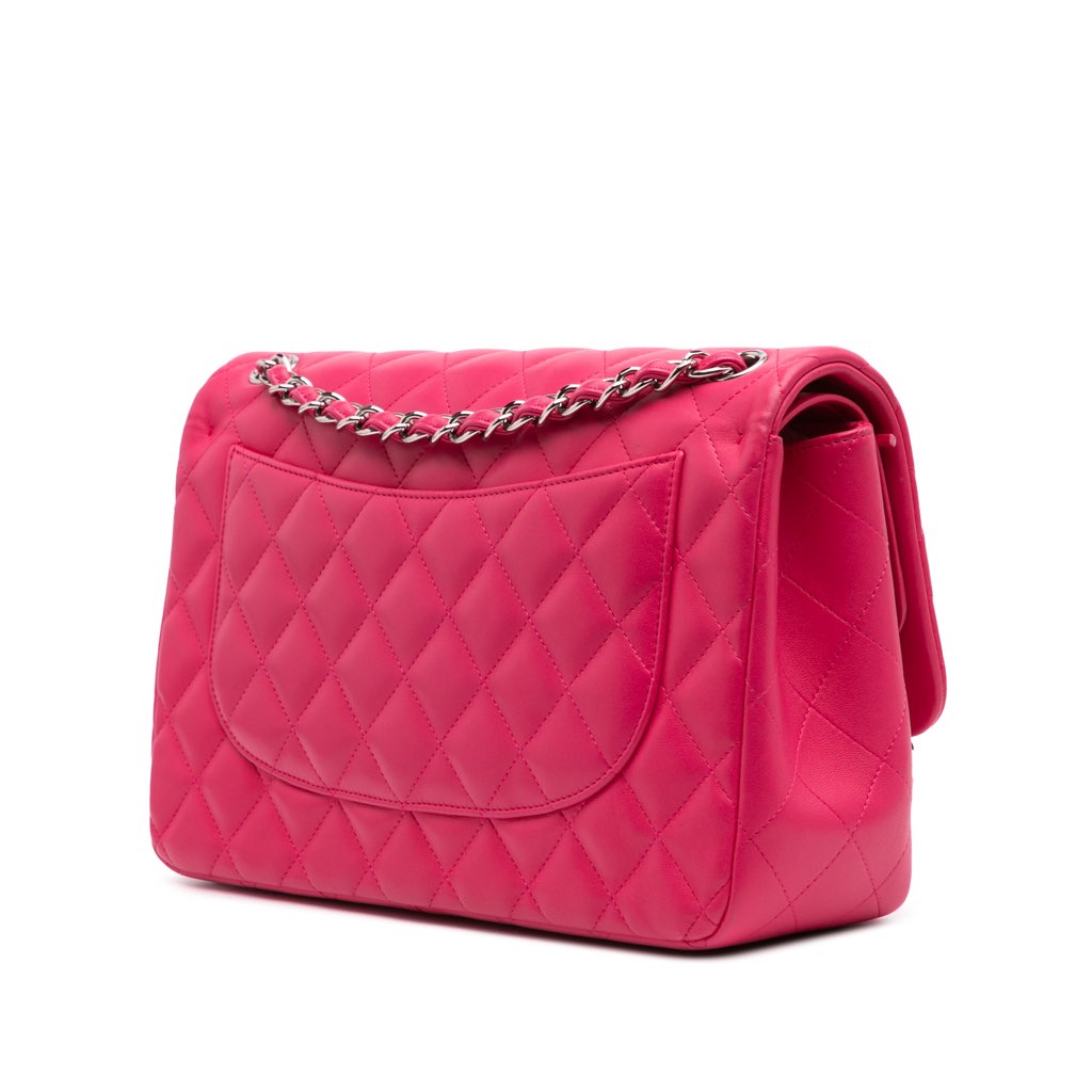 Chanel Jumbo Classic Lambskin Double Flap - Back view