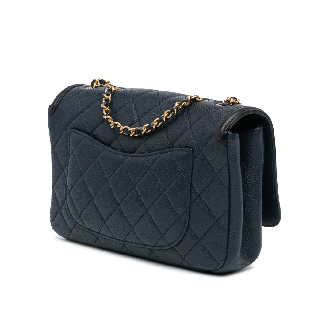 Chanel Small Bicolor Caviar CC Filigree Flap - 2