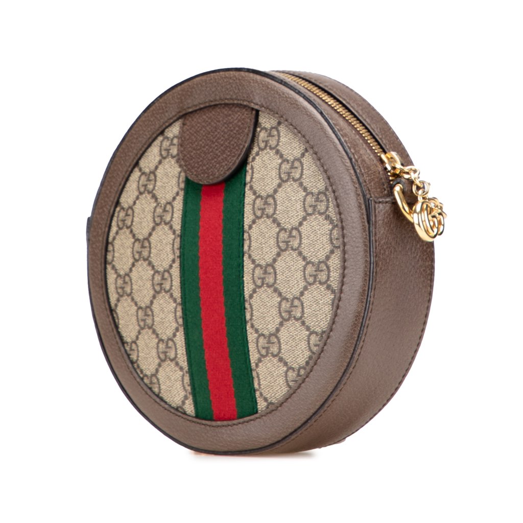 Gucci Mini GG Supreme Round Ophidia Crossbody - 2