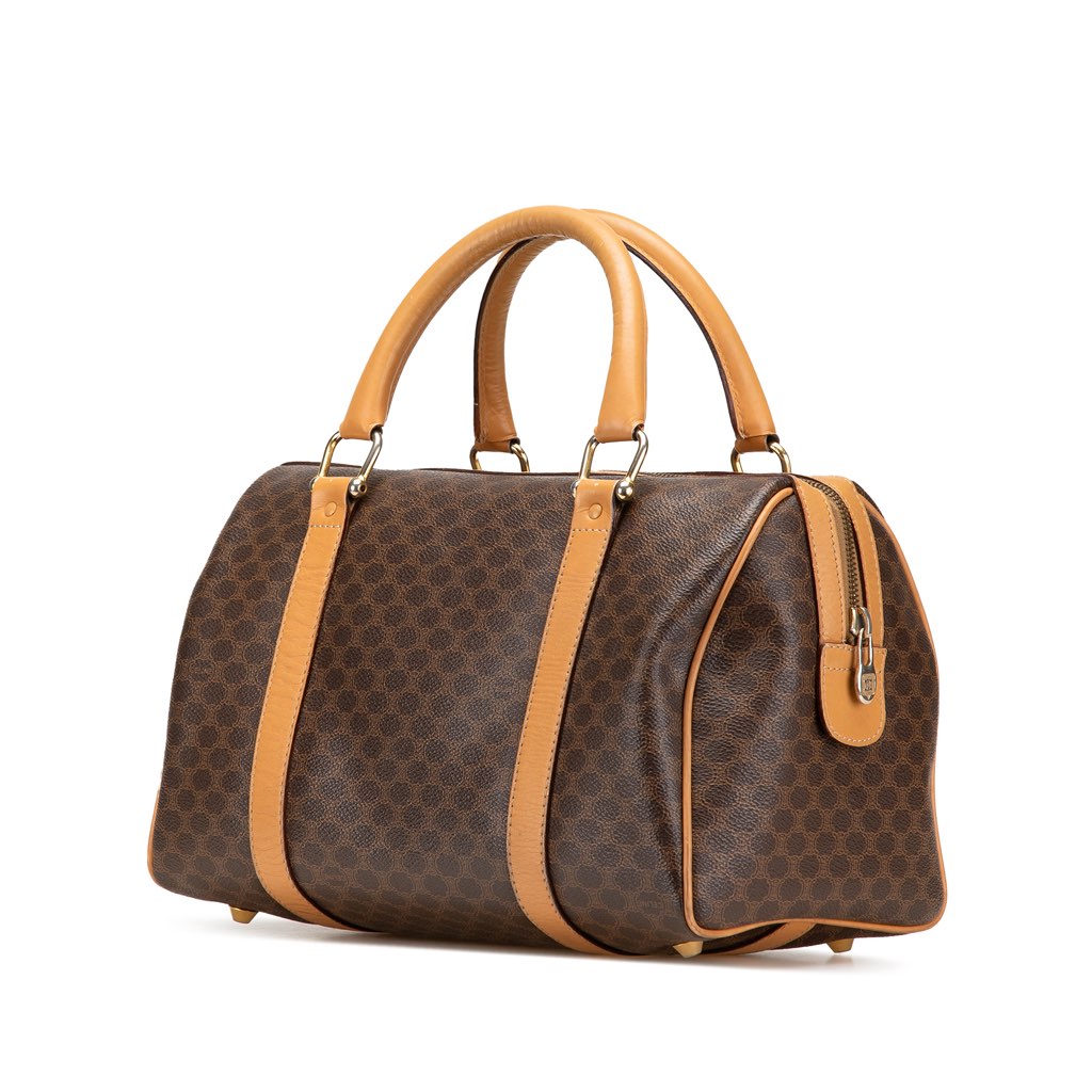 Celine Macadam Coated Canvas Boston Bag - 2