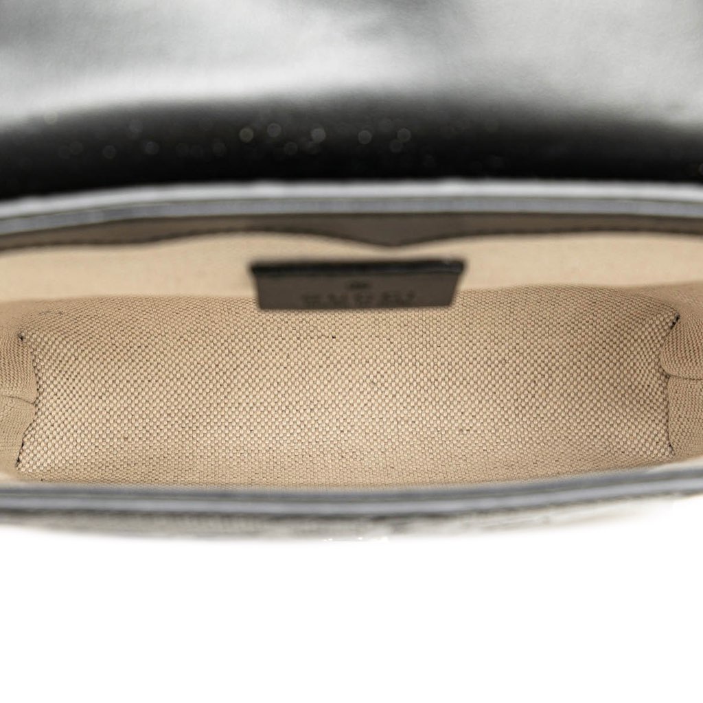 Gucci GG Embossed Perforated Double Belt Bag - 5