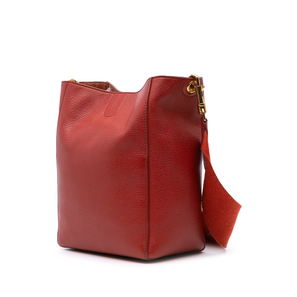 Celine Small Leather Seau Sangle Bucket Bag - Back view