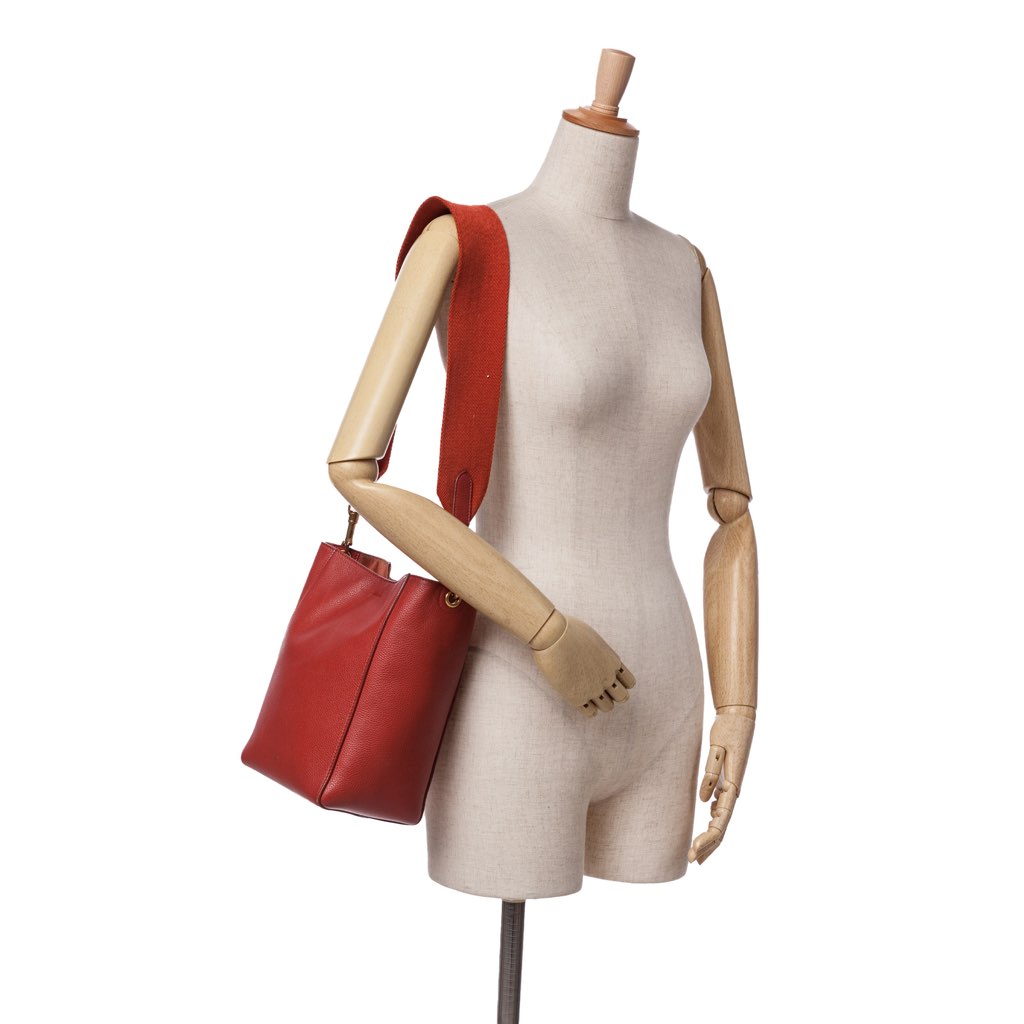 Celine Small Leather Seau Sangle Bucket Bag - Image 11