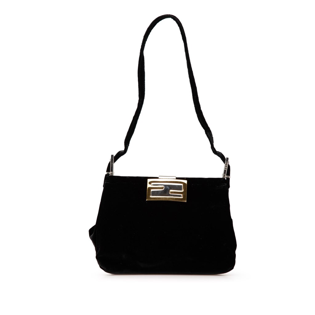 Fendi Velvet Shoulder Bag