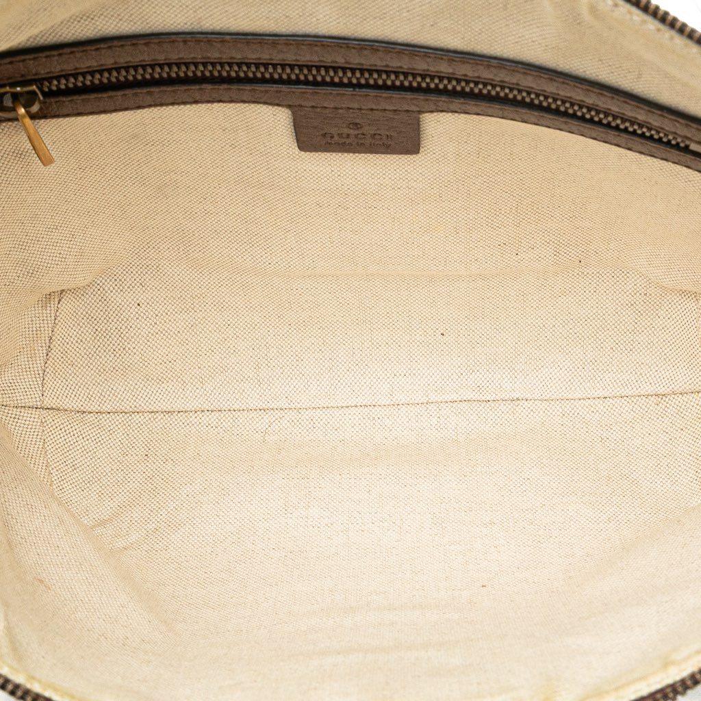 Gucci Small GG Supreme Web Ophidia Half Moon Crossbody - 4