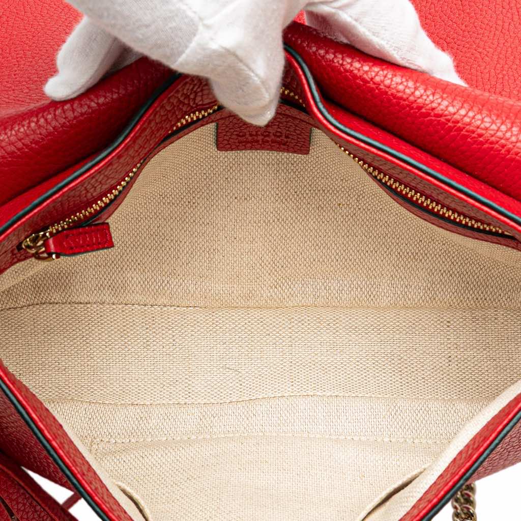 Gucci Medium Leather Soho Chain Flap Crossbody - 4