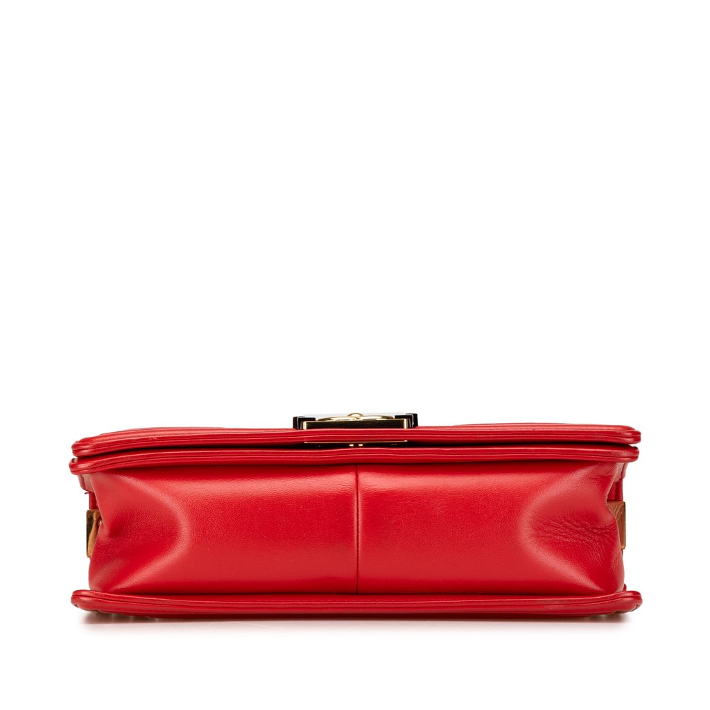 Chanel Old Medium Lambskin Embossed Cube Boy Flap - 3