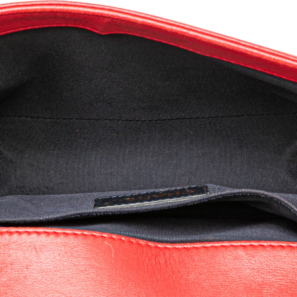 Chanel Old Medium Lambskin Embossed Cube Boy Flap - 4