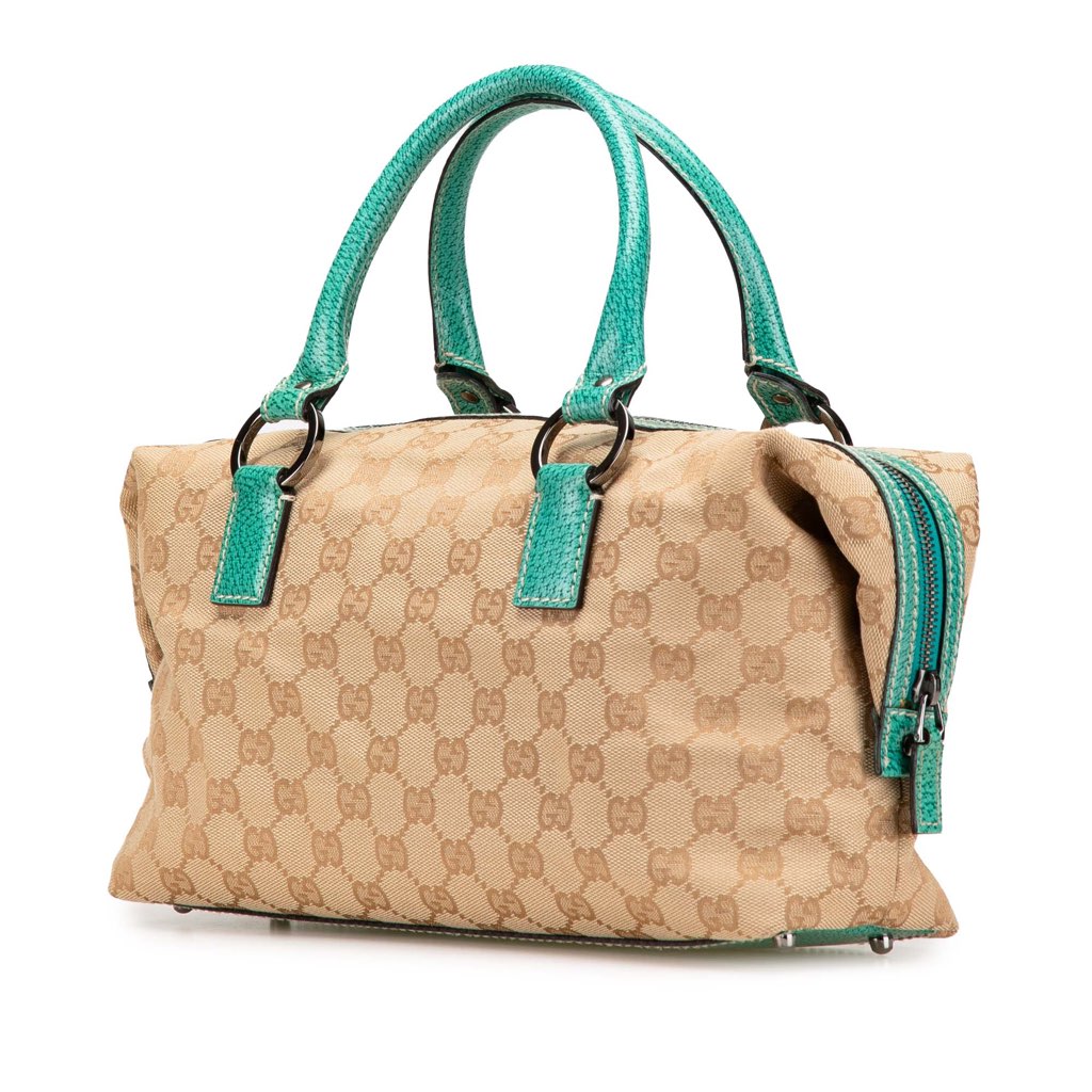 Gucci GG Canvas Boston Bag - Back view