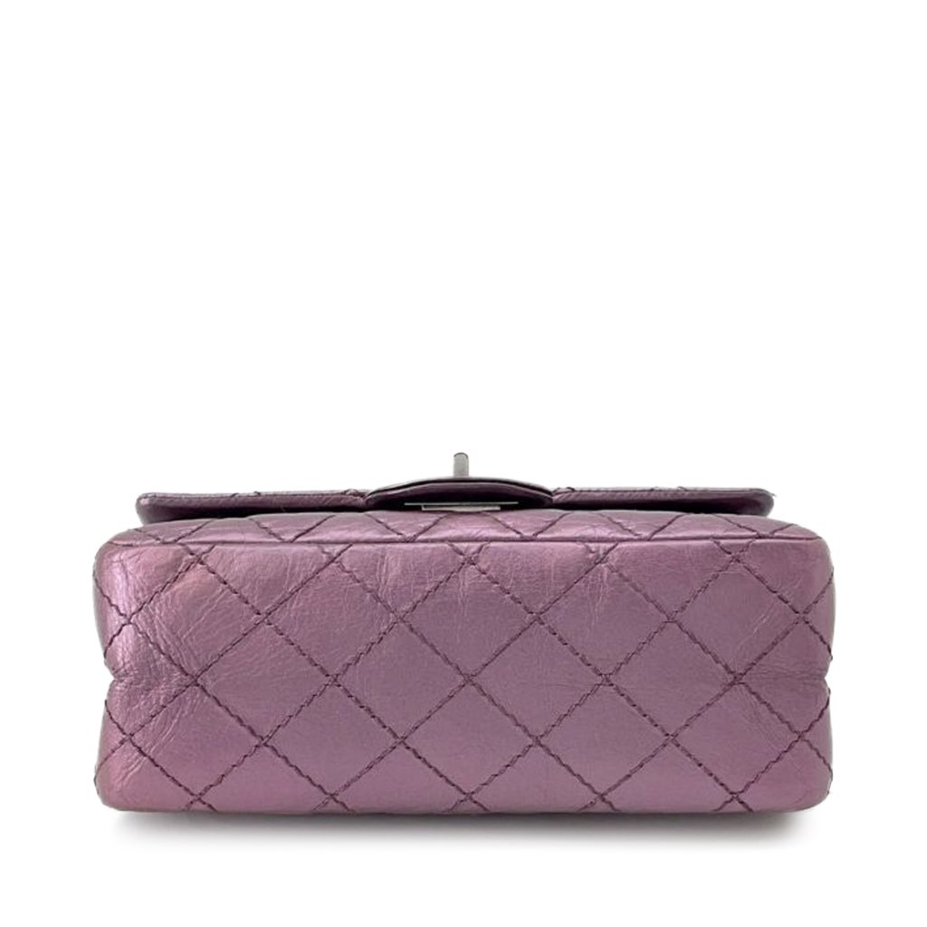Chanel Mini Reissue 2.55 Quilted Metallic Lambskin Double Flap - 3