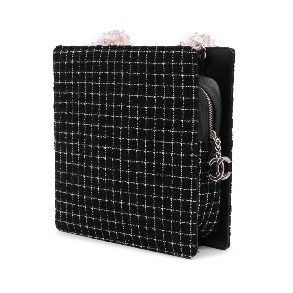 Chanel Tweed and Resin Shopping Bag - Back view