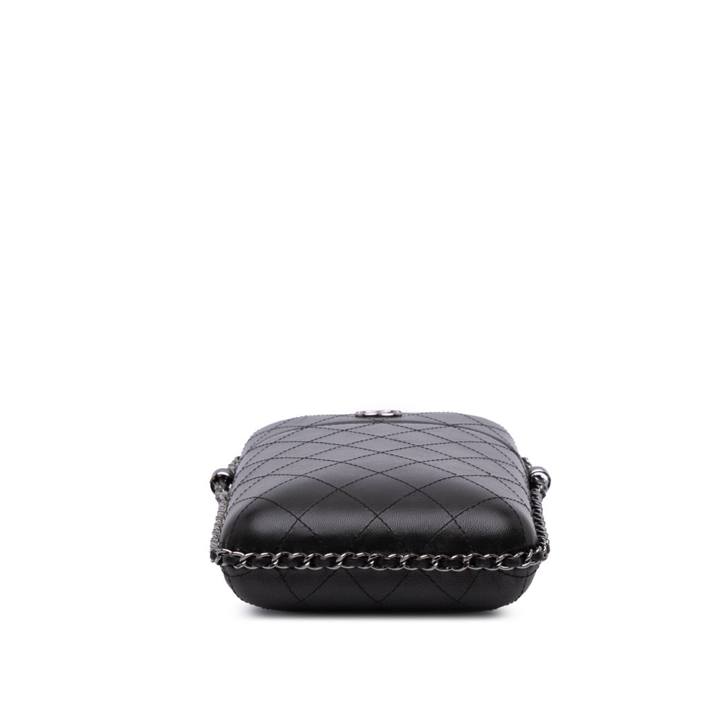 Chanel CC Quilted Lambskin Chain Around Phone Holder - 3