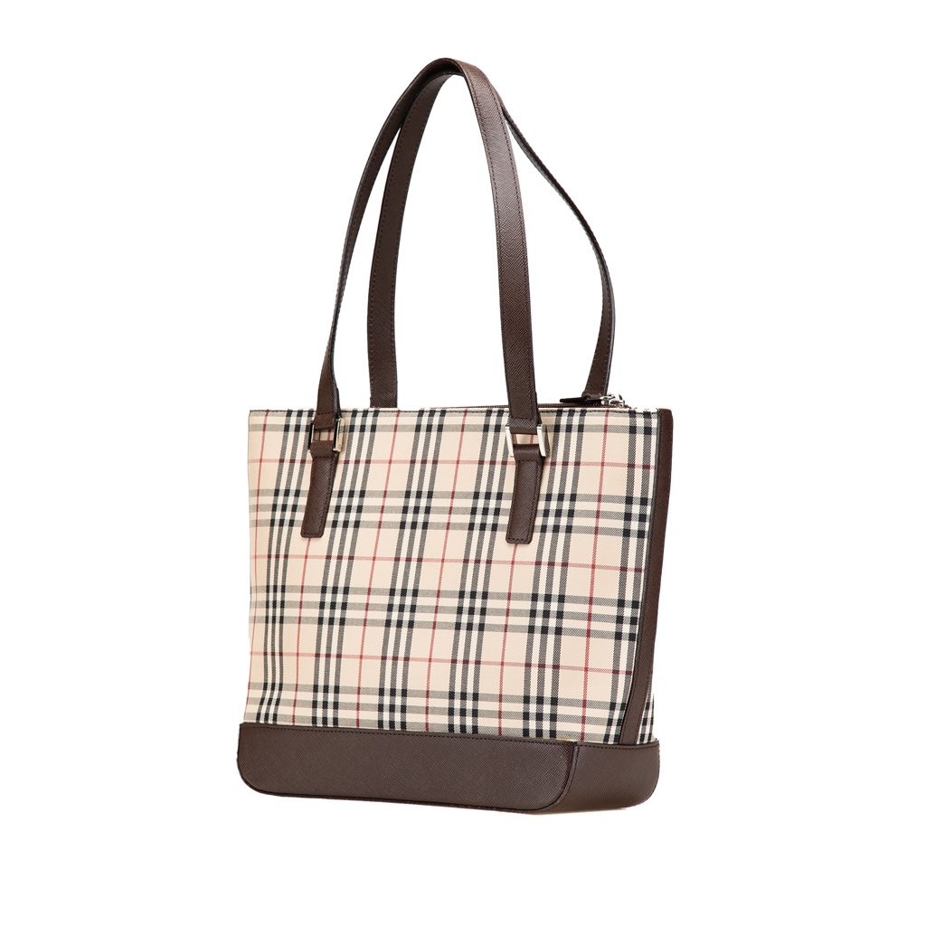Burberry House Check Canvas Tote - Back view
