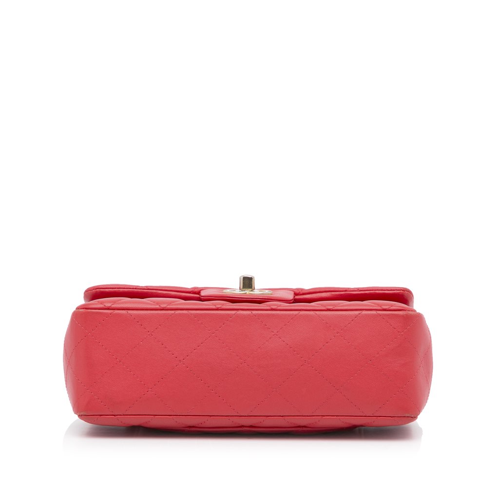 Chanel Mini Rectangular Classic Lambskin Single Flap - Side view