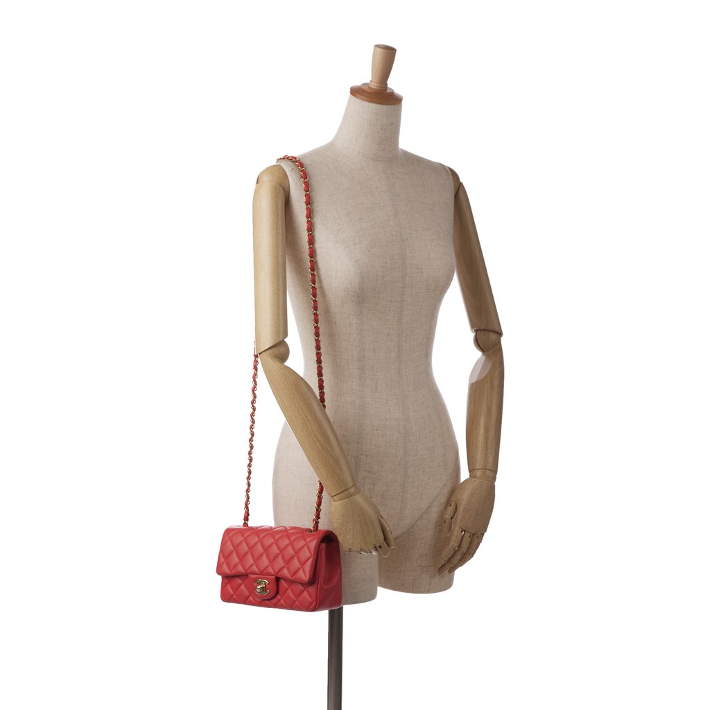 Chanel Mini Rectangular Classic Lambskin Single Flap - Image 12