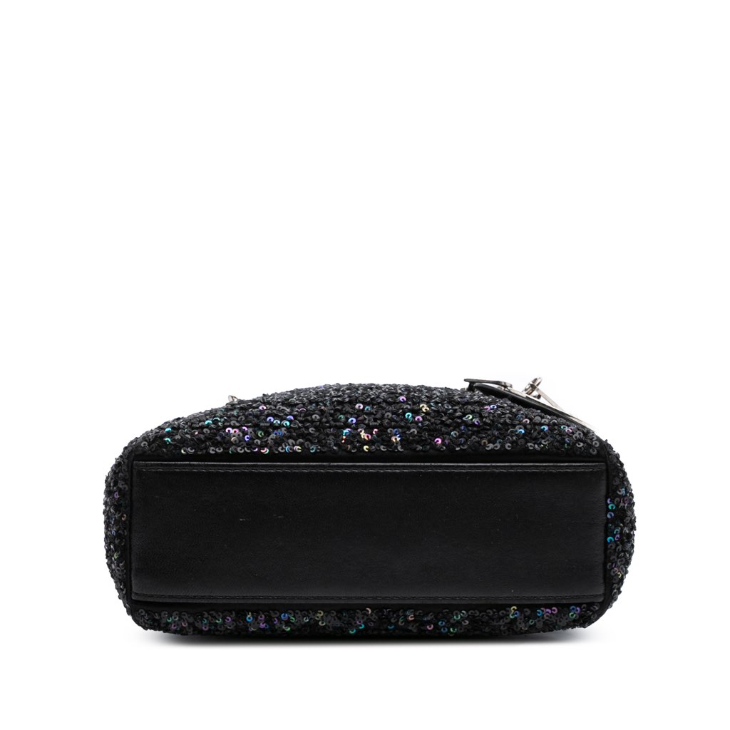 Dior Mini Satin Sequin Embellished Lady Dior - 3