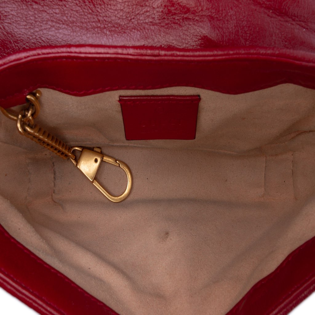 Gucci Super Mini GG Marmont Matelasse Leather Torchon Flap Crossbody - 4