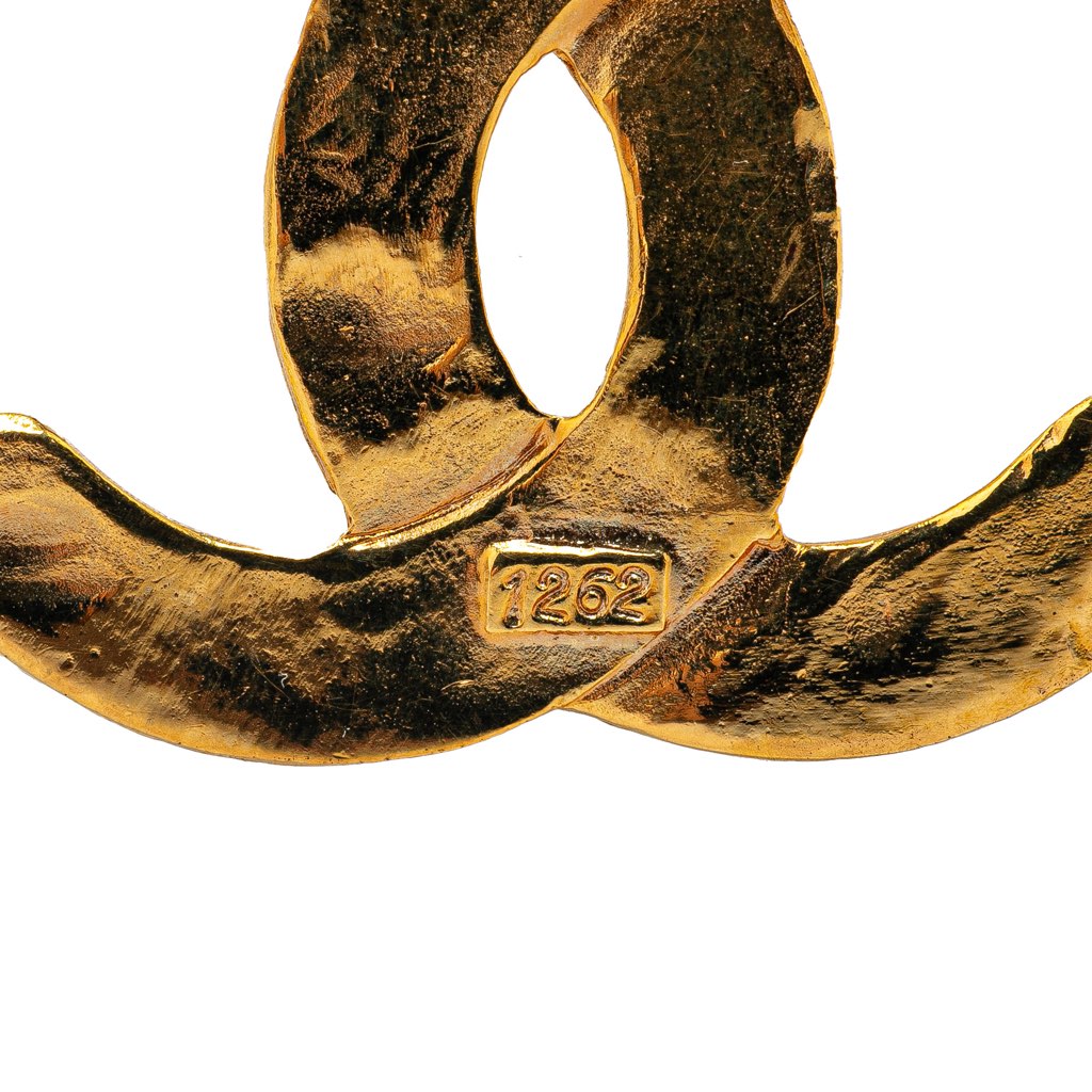 Chanel Gold Plated CC Brooch - 3