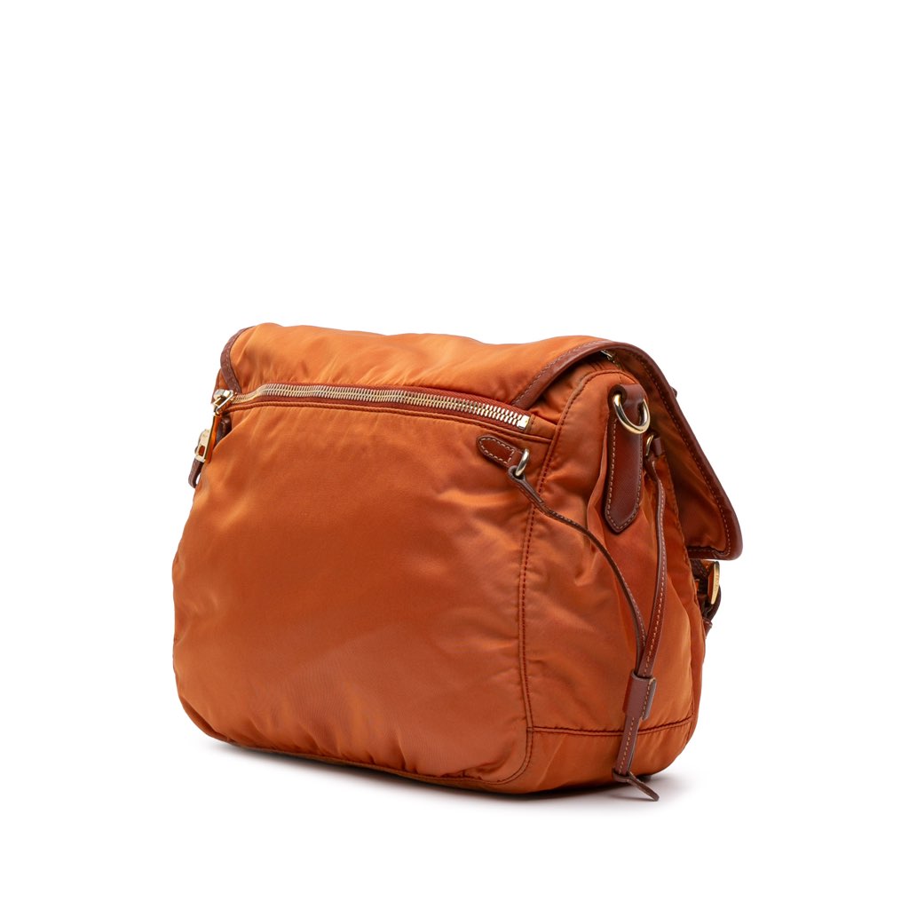 Prada Tessuto Zip Double Buckle Messenger Bag - 2