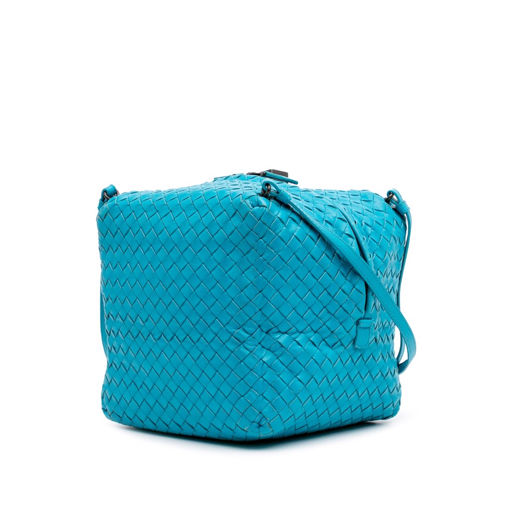 Bottega Veneta Nappa Intrecciato Cube Crossbody - Back view