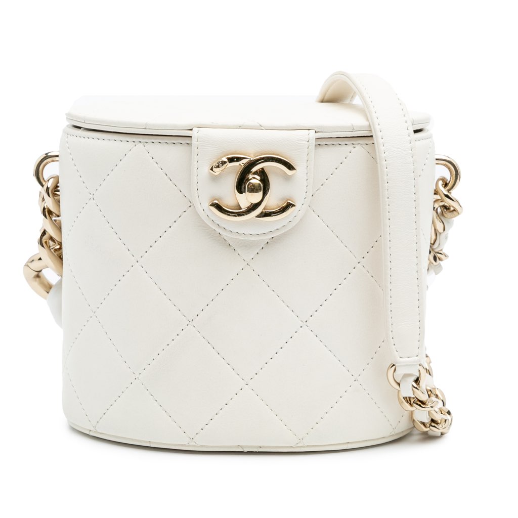 Chanel CC Lambskin Elegant Chain Vanity Case