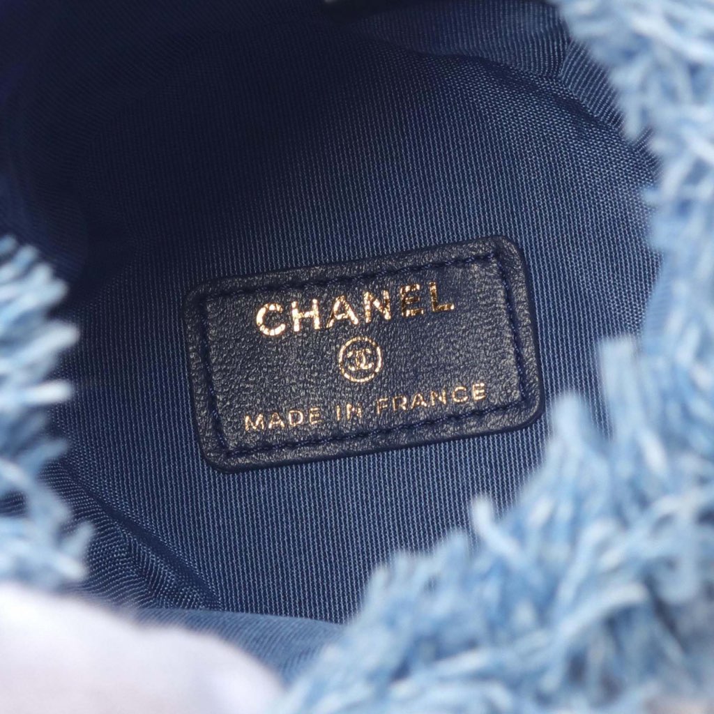 Chanel Mini Quilted Denim Mood Bucket with Chain - 4