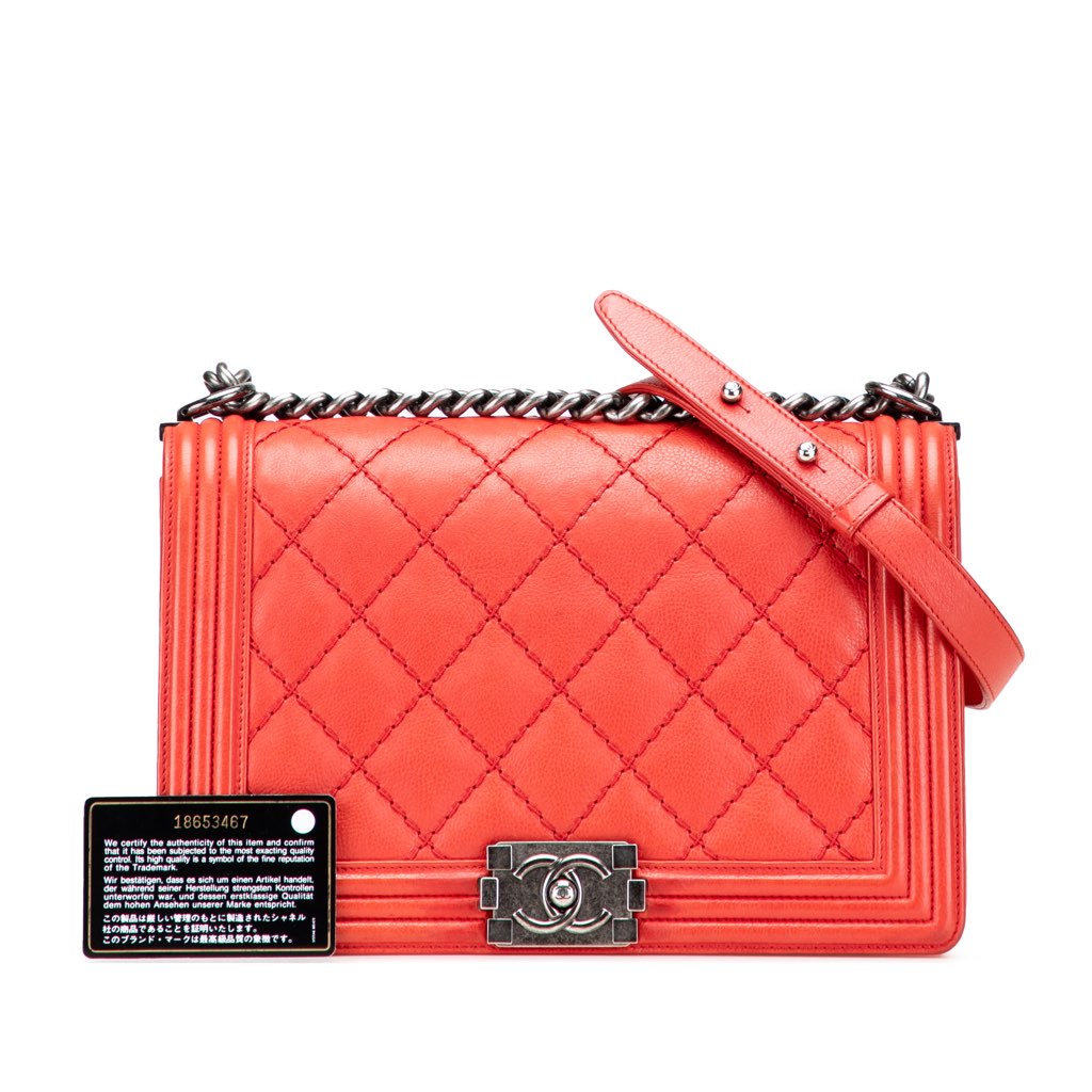 Chanel Medium Quilted Calfskin Wild Stitch Boy Flap - Image 15