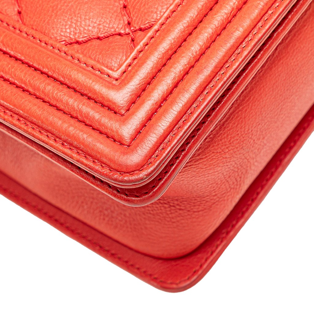 Chanel Medium Quilted Calfskin Wild Stitch Boy Flap - Image 11