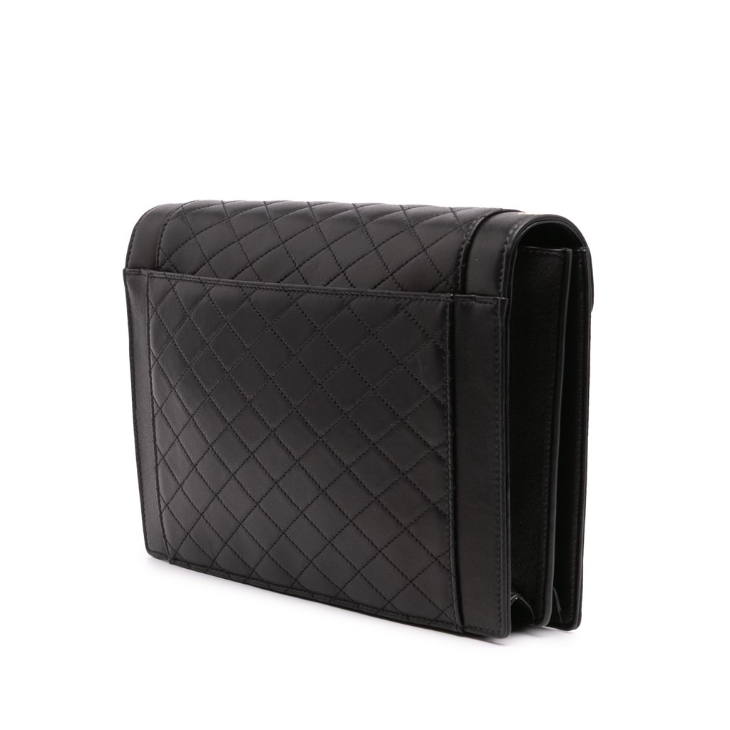 Saint Laurent Quilted Lambskin Gaby Shoulder Bag - 2