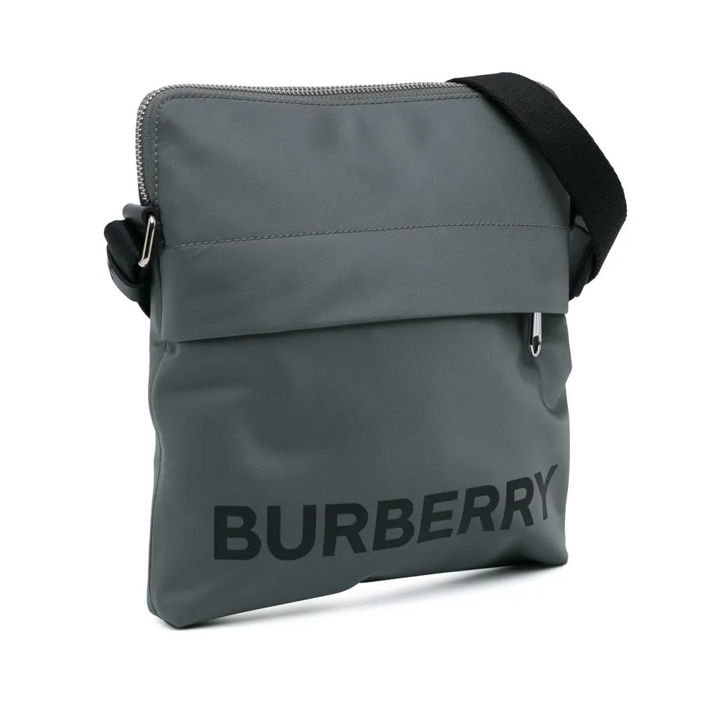 Burberry Nylon Econyl Logo Neo Crossbody Grey Good - Back View