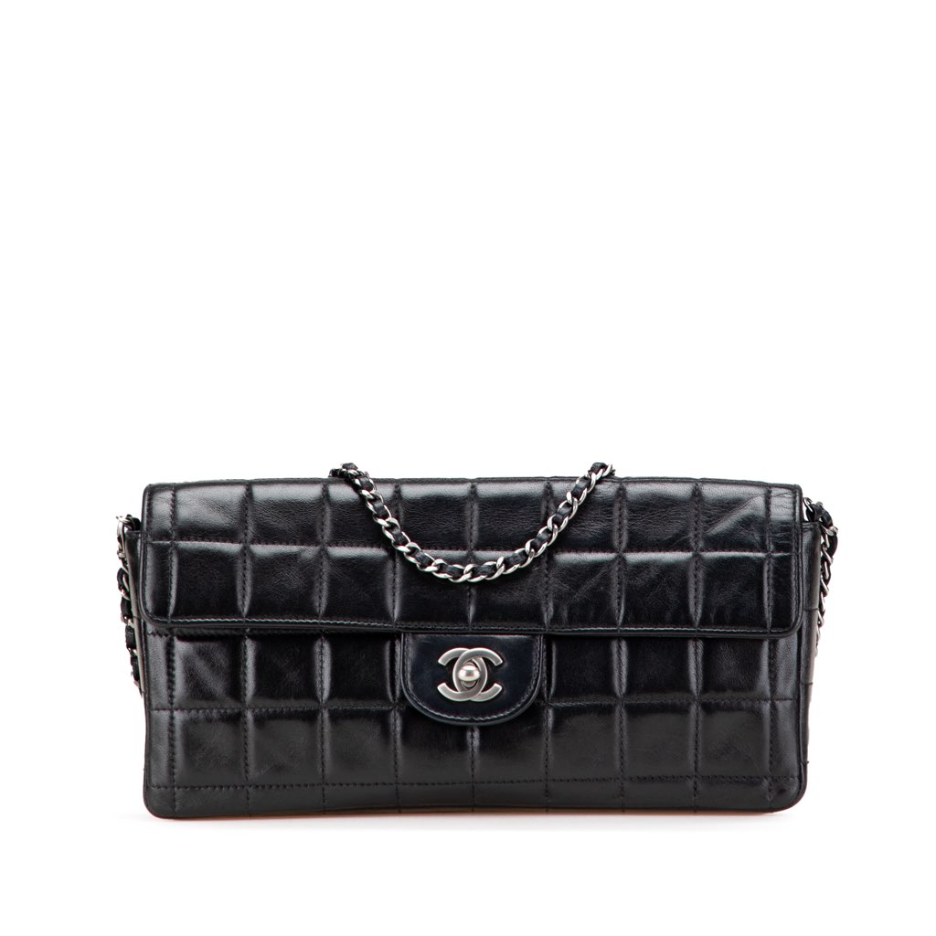 Chanel Chocolate Bar Lambskin East West Flap