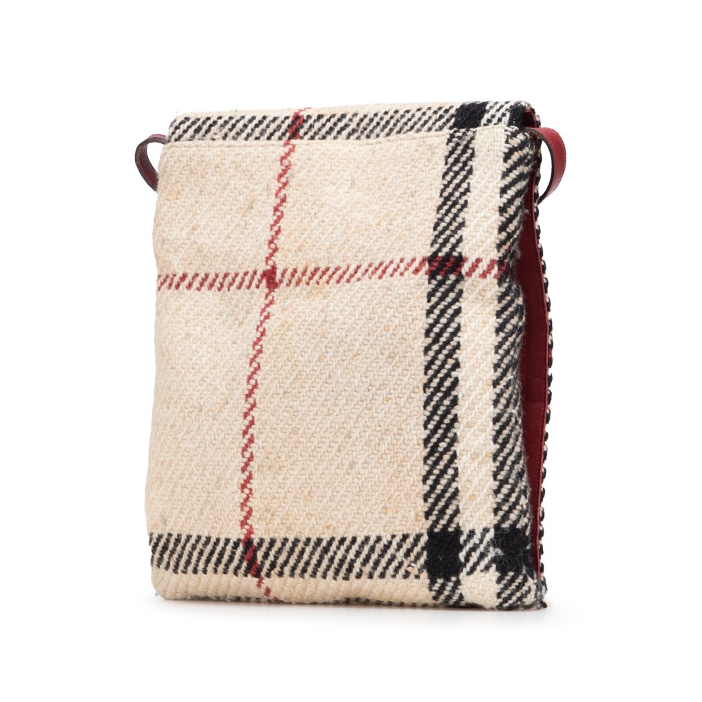 Burberry Nova Check Wool Crossbody - Back view