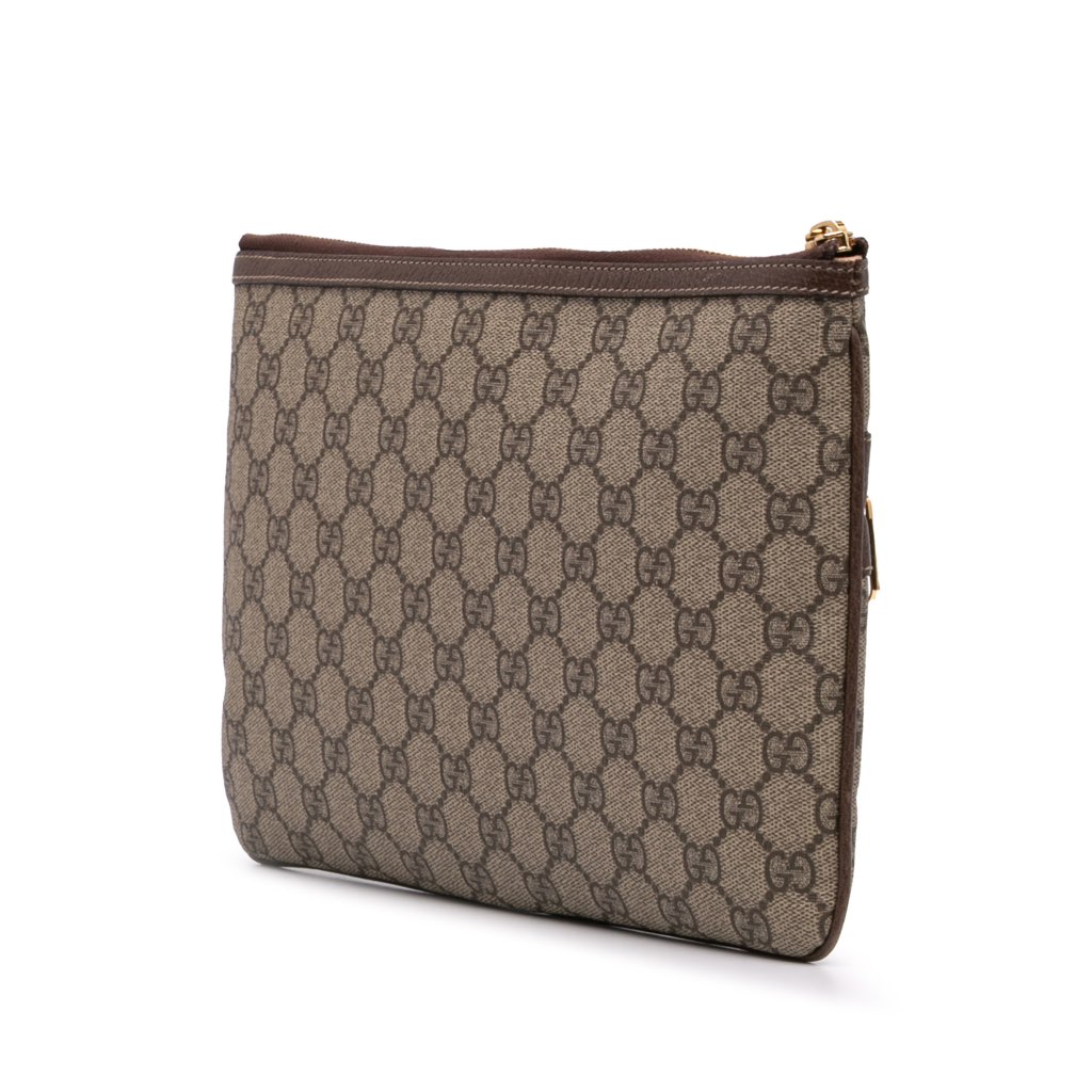 Gucci Large GG Supreme Ophidia Web Clutch - 2
