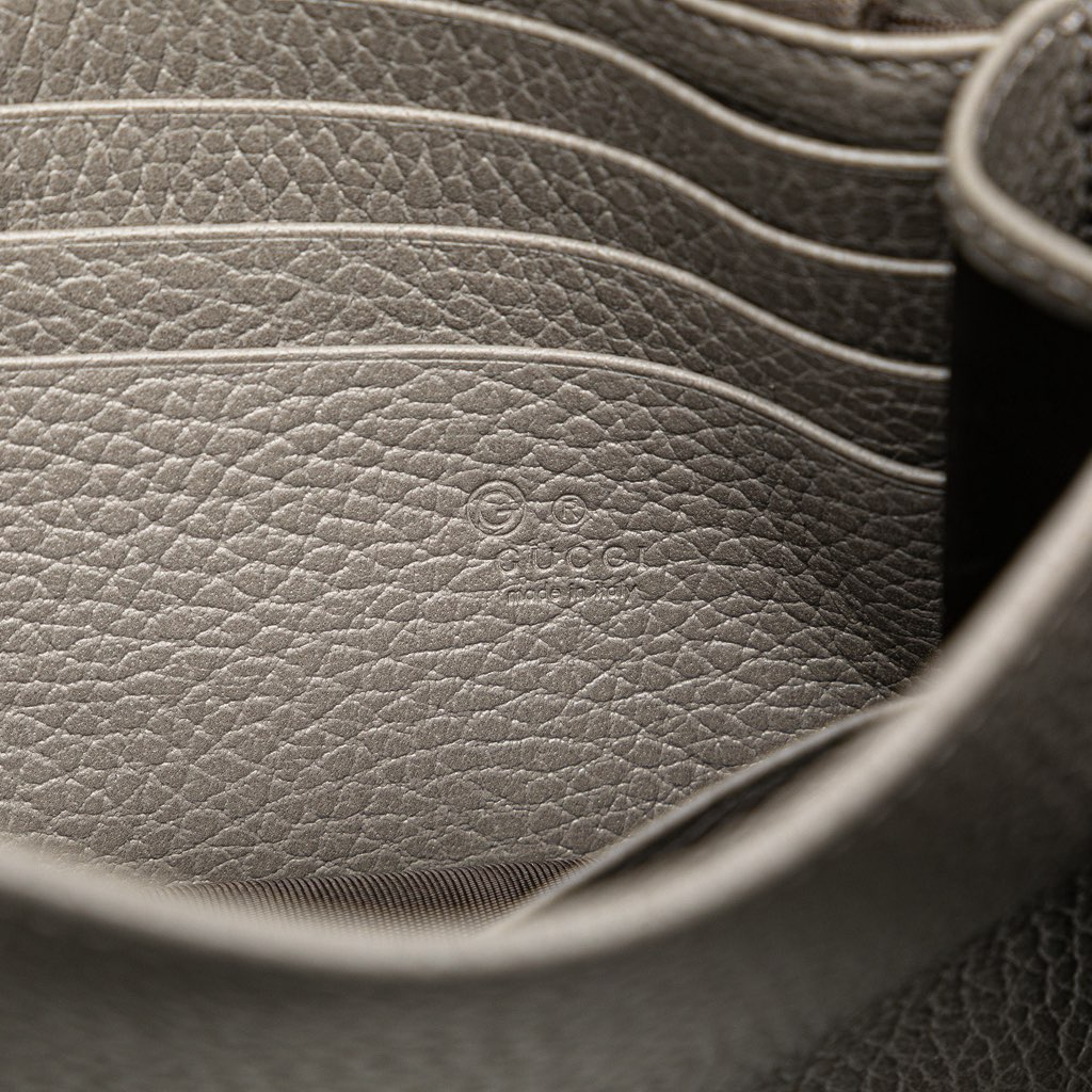 Gucci Leather Interlocking G Dollar Wallet on Chain - 5