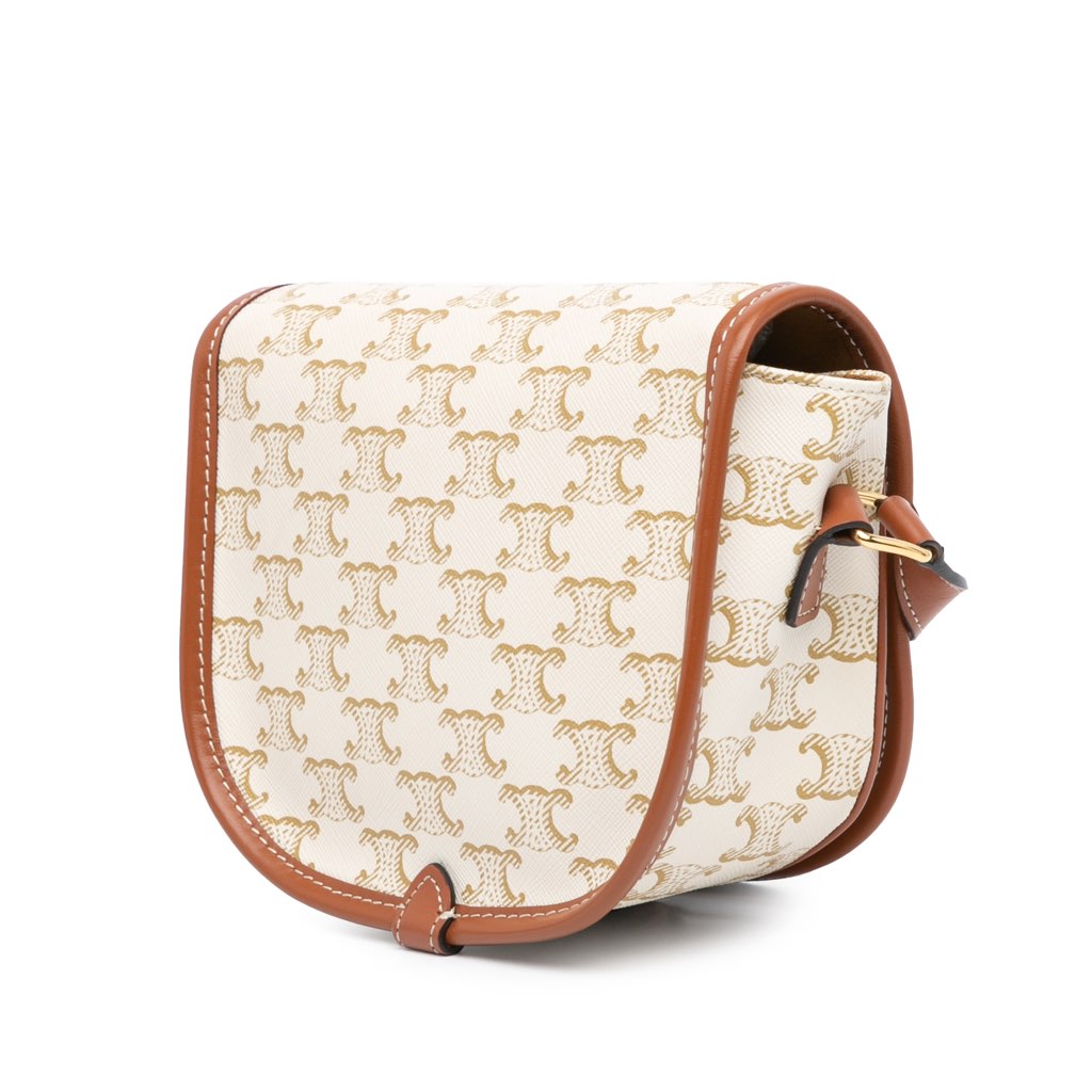 Celine Medium Triomphe Coated Canvas Folco Crossbody - 2