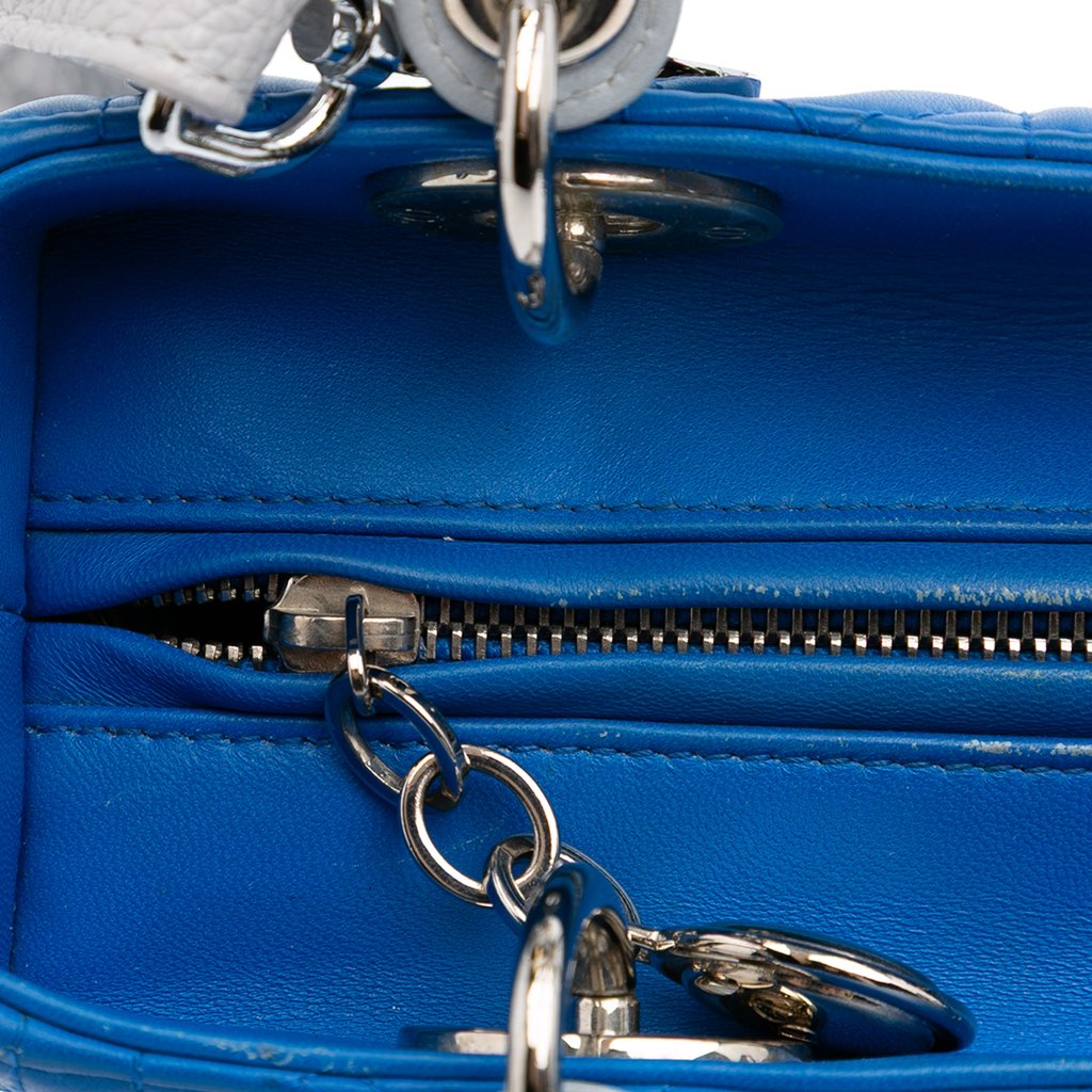 Dior Medium Bicolor Lambskin Cannage Lady Dior - Image 10