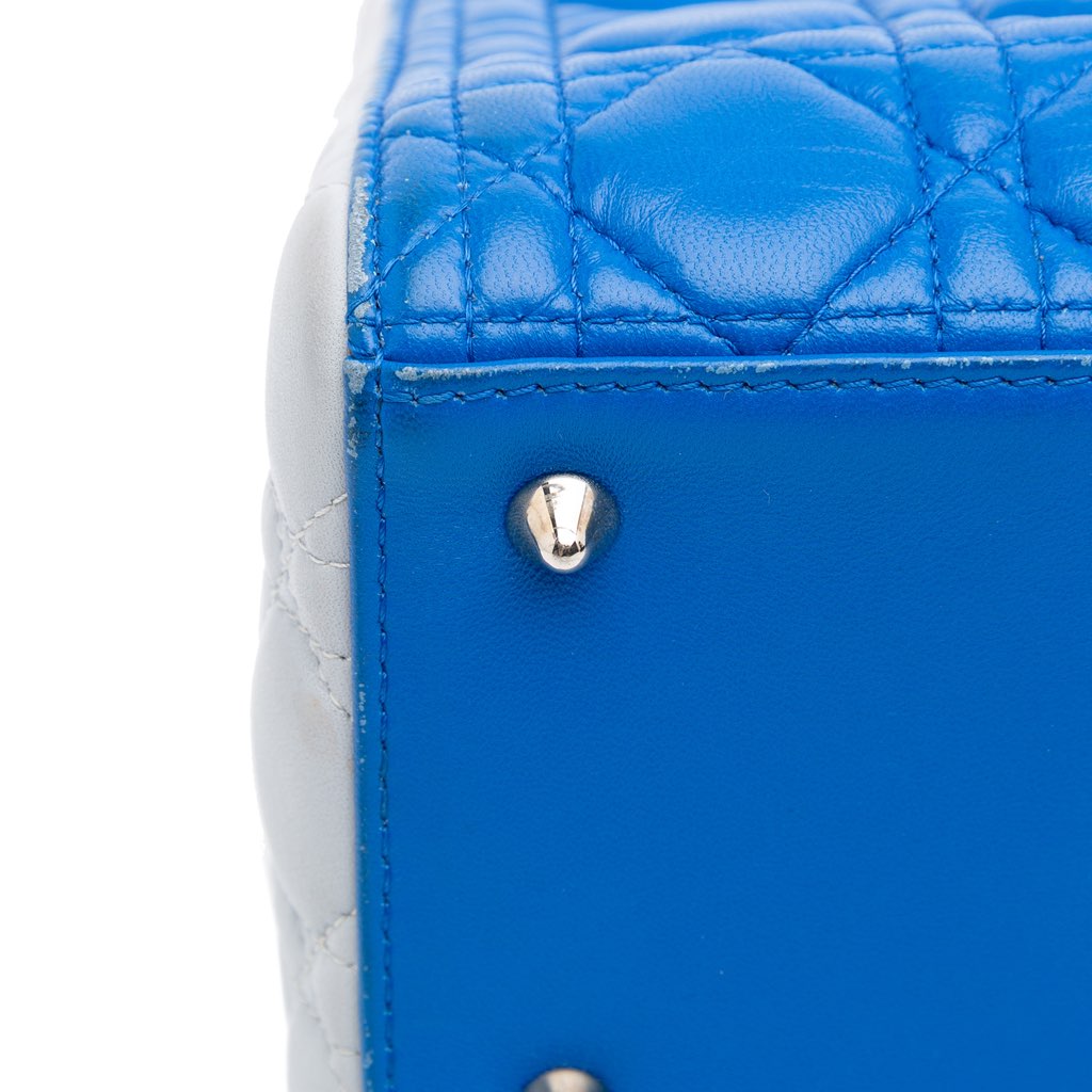 Dior Medium Bicolor Lambskin Cannage Lady Dior - Image 11