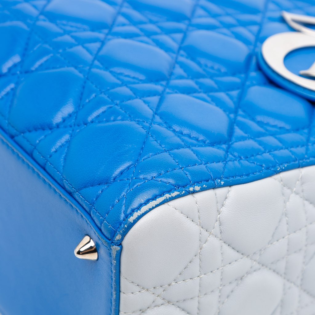 Dior Medium Bicolor Lambskin Cannage Lady Dior - Image 12