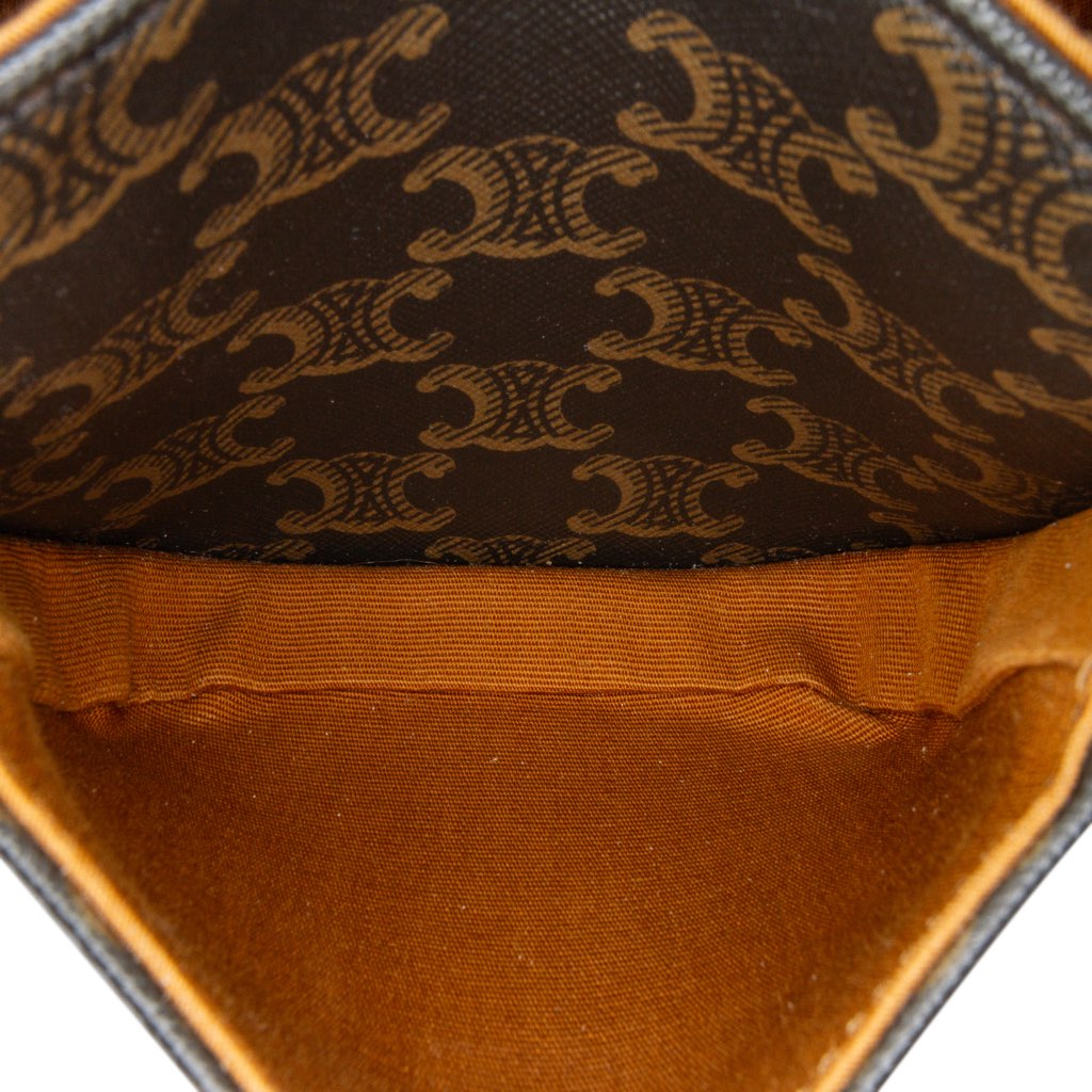 Celine Medium Triomphe Coated Canvas Folco Crossbody - 5